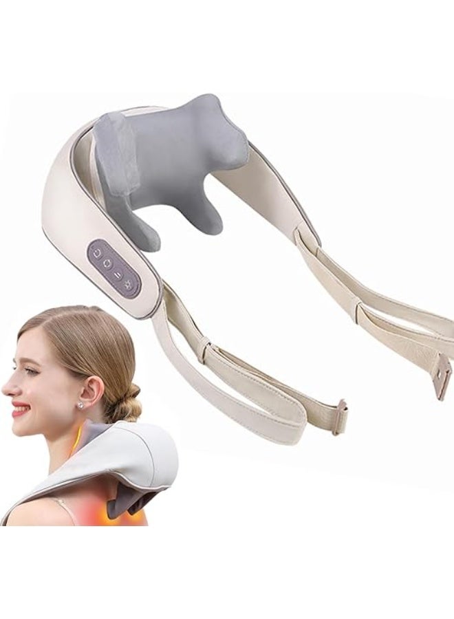 جهاز تدليك الرقبة مع حرارة | جهاز تدليك Shiatsu 4D للرقبة والكتف | تخفيف آلام العضلات في البيت والمكتب - Image 1